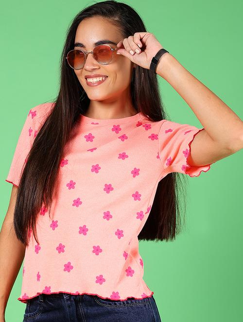 women printed short sleeves regular top - 21924548 - Very Small Image - 1