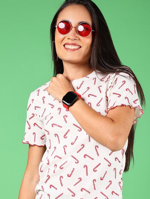 women printed short sleeves regular top - 21924579 - Very Small Image - 1