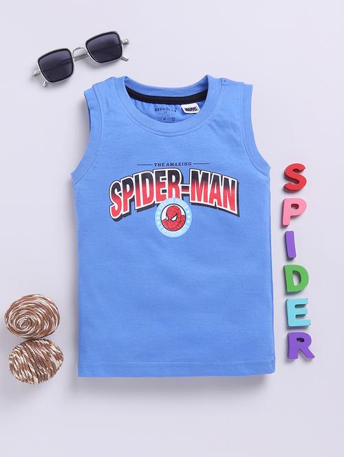 kids printed round neck sleeveless t-shirt - 21924955 - Very Small Image - 1