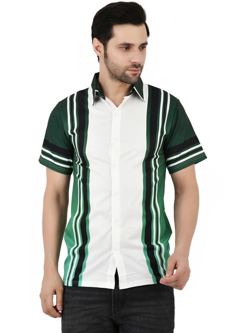 men color blocked collared short sleeves shirt - 21928476 - Very Small Image - 1