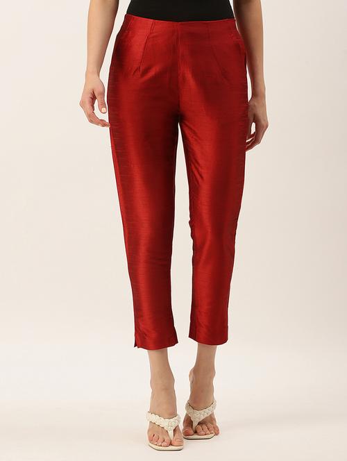 women solid mid rise tapered pant - 21929596 - Very Small Image - 1