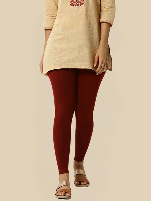 women solid mid rise ankle length legging - 21930299 - Very Small Image - 1