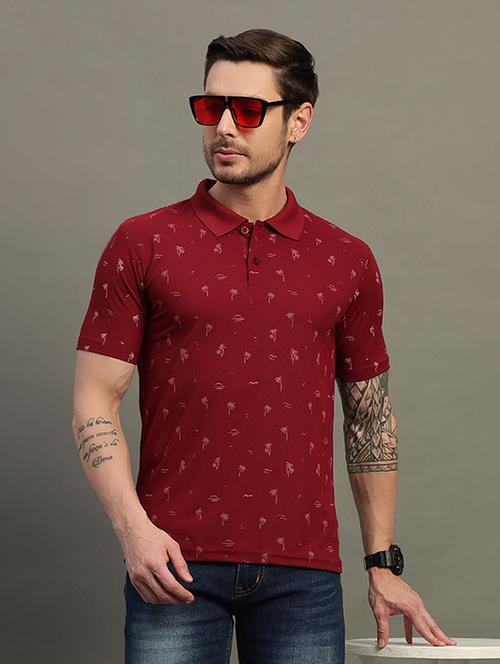 men printed short sleeve regular fit polo t-shirt - 21931048 - Very Small Image - 1