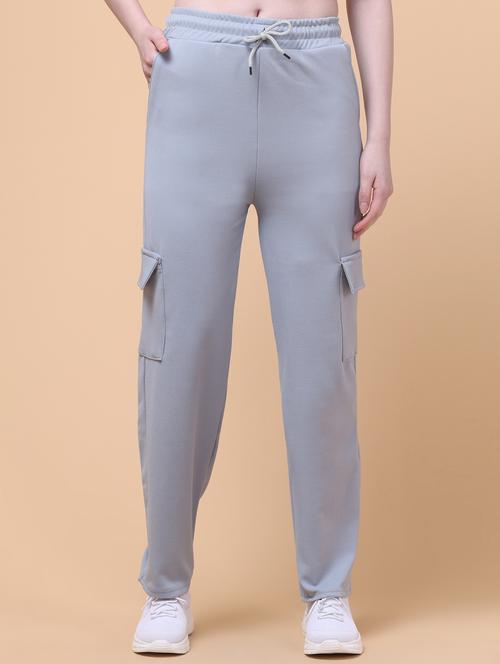 women grey solid mid rise cargo - 21931395 - Very Small Image - 1