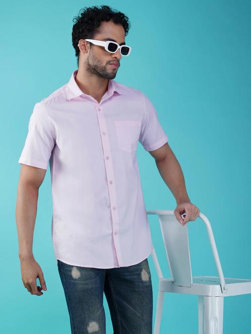 men solid collared short sleeve regular fit shirt - 21935627 - Very Small Image - 1