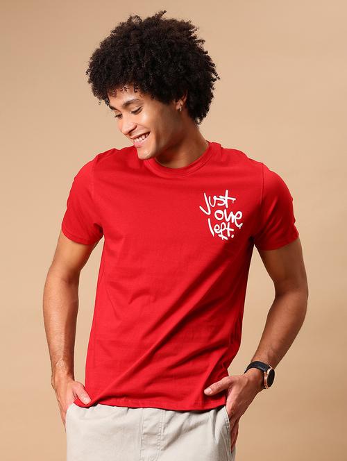 men front & back print round neck regular fit t-shirt - 21935862 - Very Small Image - 1