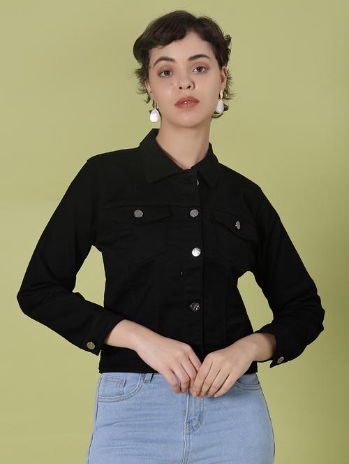 men solid long sleeve regular fit denim jacket - 21936313 - Very Small Image - 1