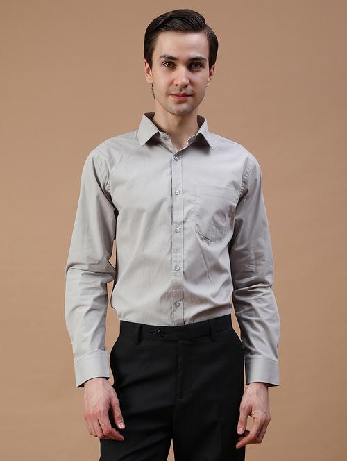 Men Solid Collared Long Sleeve Shirt - 21938560 - Very Small Image - 1
