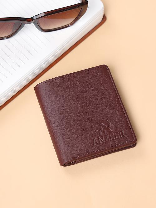 men's foldable brown leather wallet for formal use - 21940427 - Very Small Image - 1