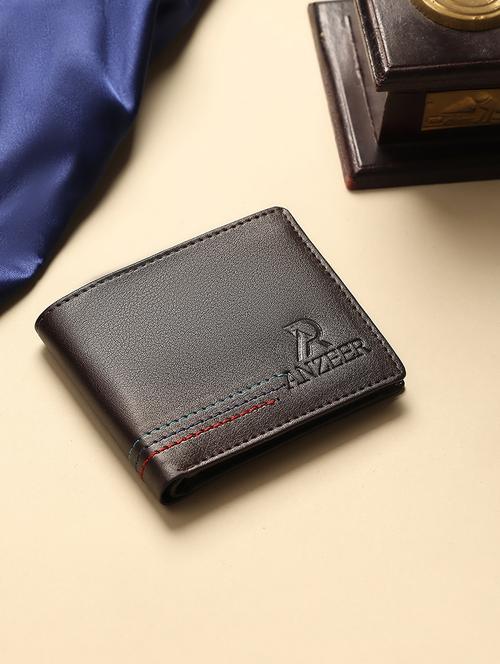 men's bi-fold brown leather stylish wallet - 21940435 - Very Small Image - 1