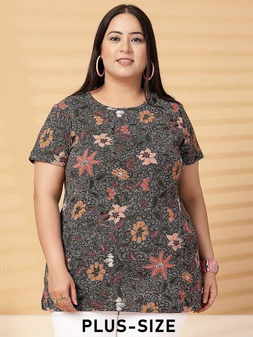 women plus size printed short sleeve t-shirt - 21940828 - Very Small Image - 1