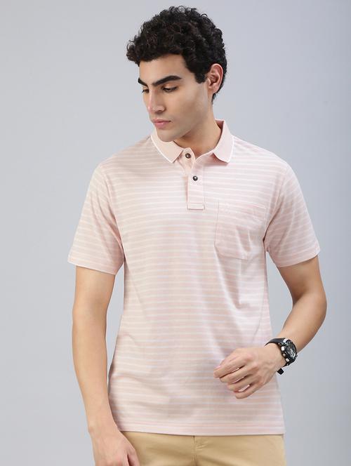 men striped short sleeve regular fit polo t-shirt - 21941392 - Very Small Image - 1