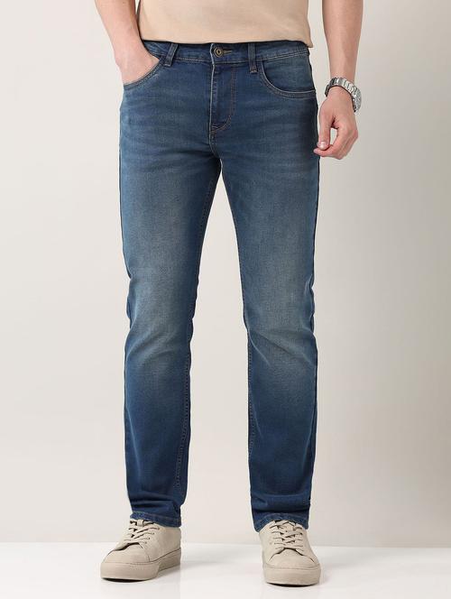 men washed mid rise full length jeans - 21943416 - Very Small Image - 1
