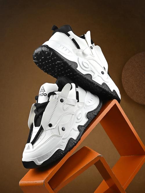 Men White Lace Up Sneaker - 21948573 - Very Small Image - 1
