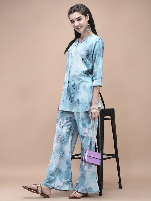 women three quarter sleeve ethnic co-ord set - 21959504 - Very Small Image - 1