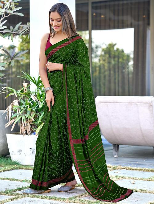 Women Printed Ready To Wear Saree With Blouse - 21960192 - Very Small Image - 1