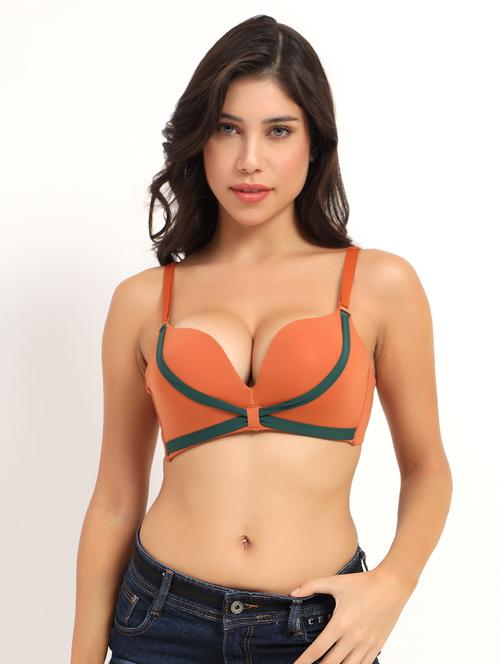 women solid heavily padded push up bra - 21960250 - Very Small Image - 1