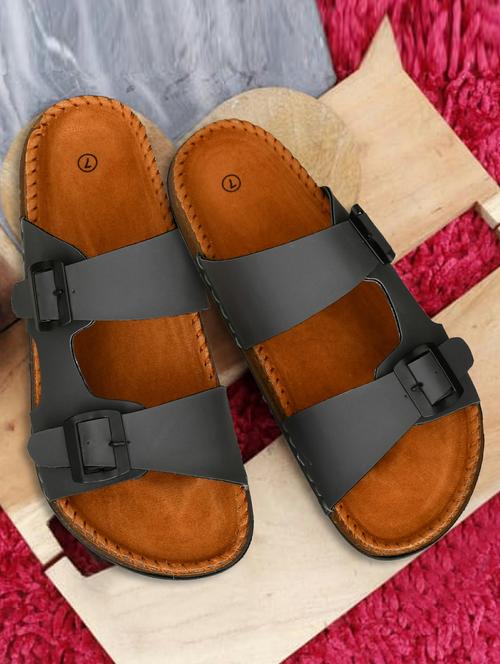 men solid slip on sandal - 21966210 - Very Small Image - 1