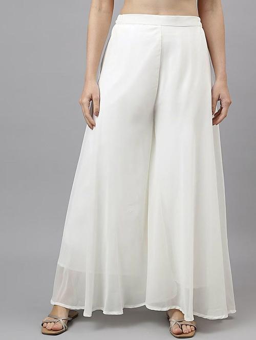 Women Solid Mid Irse Flared Palazzo - 21966994 - Very Small Image - 1
