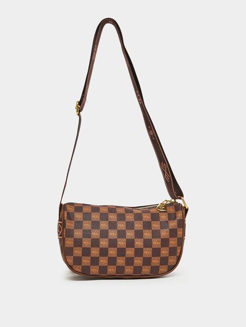 women brown printed sling bag - 21971421 - Very Small Image - 1