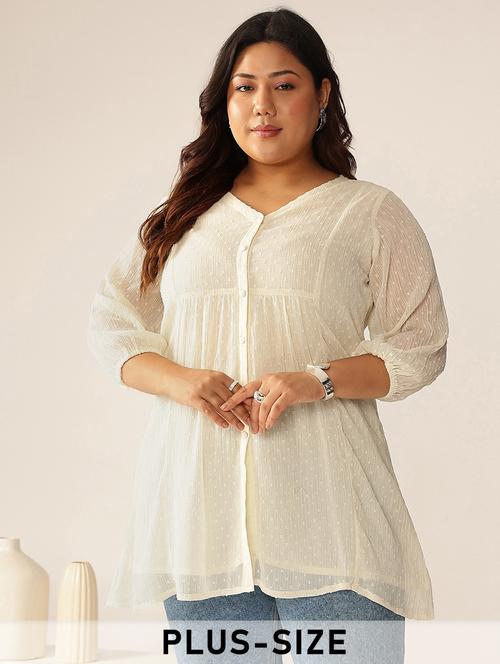 women plus size self designed a-line tunic - 21977283 - Very Small Image - 1