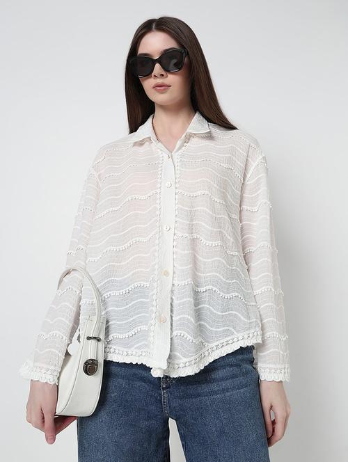 women self designed collared high low shirt - 21979905 - Very Small Image - 1
