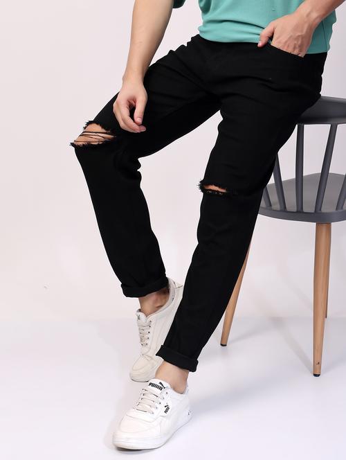 men black mid rise full length jeans - 21980963 - Very Small Image - 1