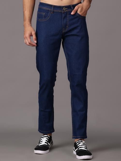Men Solid Mid Rise Slim Fit Jean - 21980979 - Very Small Image - 1