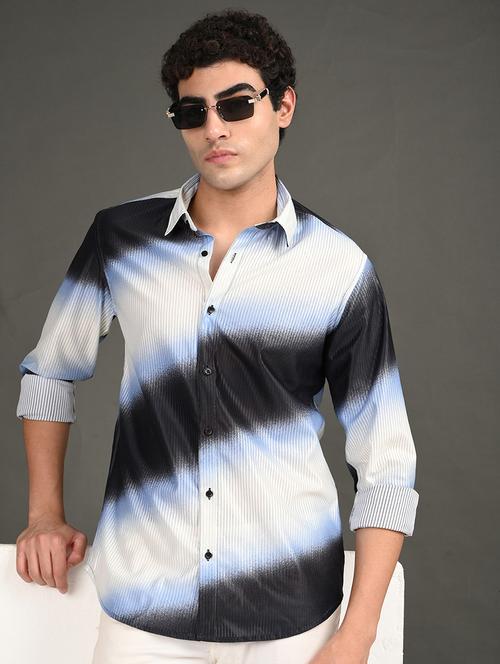 men printed long sleeve regular fit casual shirt - 21982187 - Very Small Image - 1