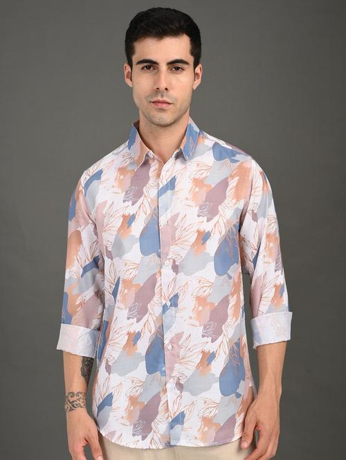 Men Printed Long Sleeve Regular Fit Casual Shirt - 21982251 - Very Small Image - 1