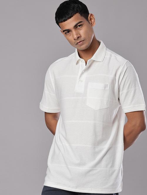 Men Self Design Short Sleeve Regular Fit Polo T-shirt - 21982553 - Very Small Image - 1