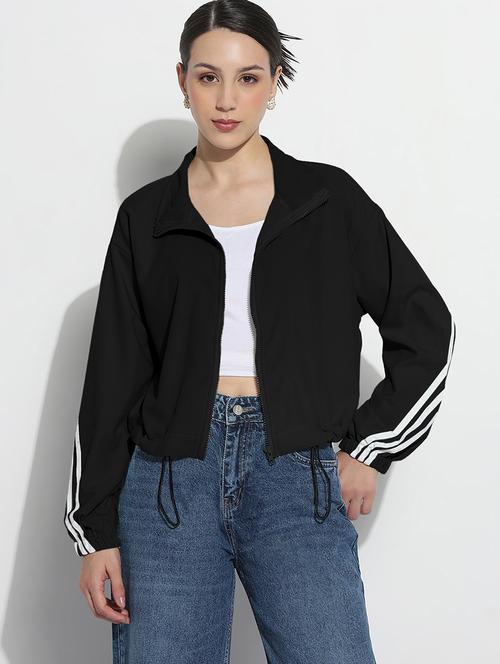 women tapered long sleeve stand collar jacket - 21983012 - Very Small Image - 1