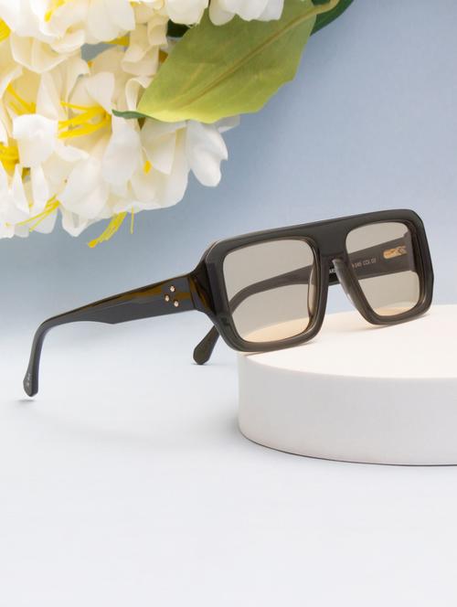 ted smith unisex green-brown aviator luxury acetate sunglasses with polarised lens - 21983076 - Very Small Image - 1