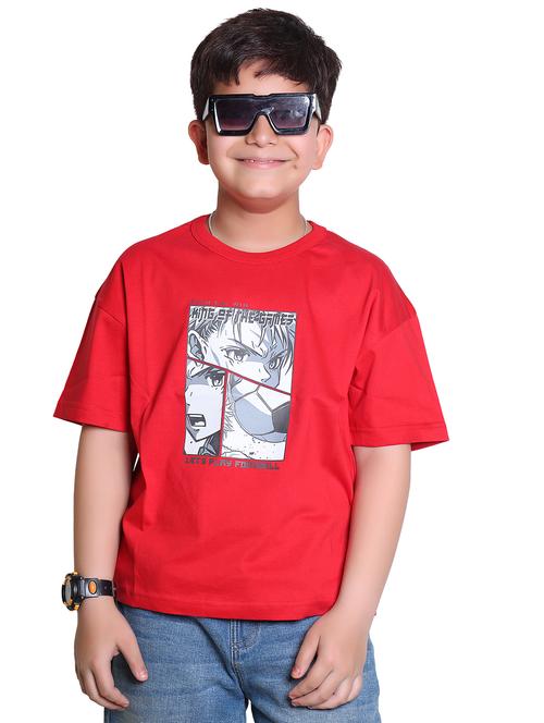 boys printed short sleeve loose fit t-shirt - 21986234 - Very Small Image - 1