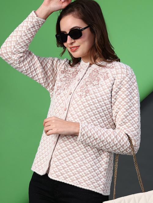 women self designed long sleeve cardigan - 21986445 - Very Small Image - 1