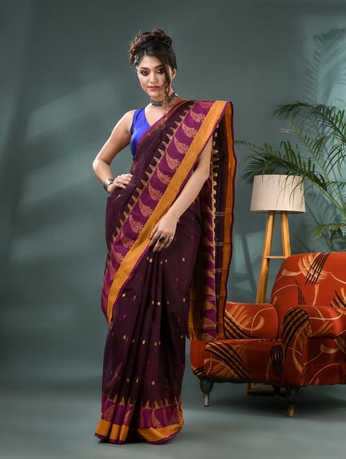 women self design handloom saree - 21986591 - Very Small Image - 1