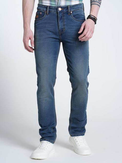 men washed mid rise full length jeans - 21988837 - Very Small Image - 1