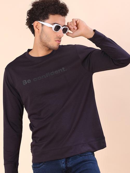 men chest print long sleeve regular fit sweatshirt - 21989537 - Very Small Image - 1