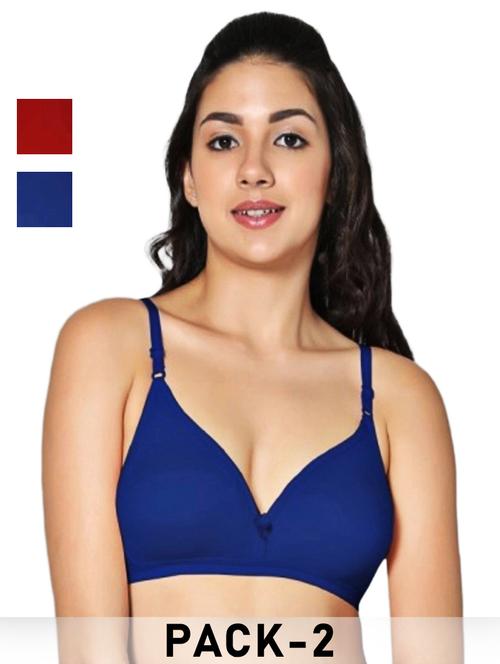 women pack of 2 solid non padded bra - 21990904 - Very Small Image - 1