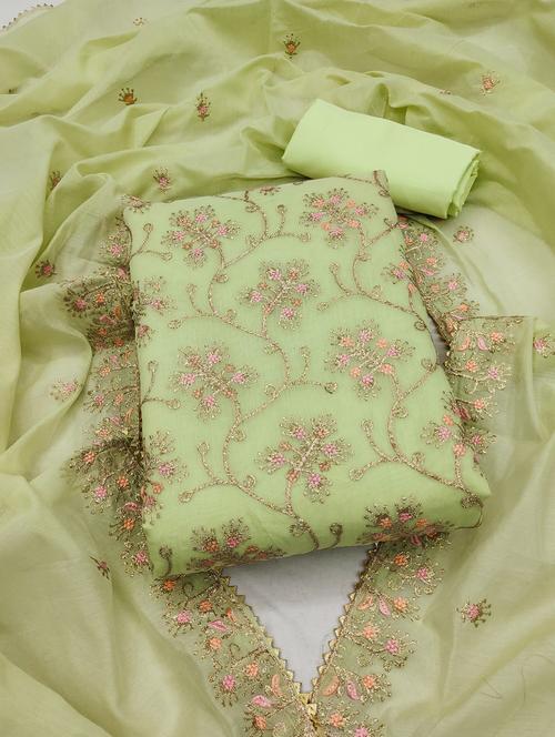 women embellished unstitched suit set - 21993870 - Very Small Image - 1