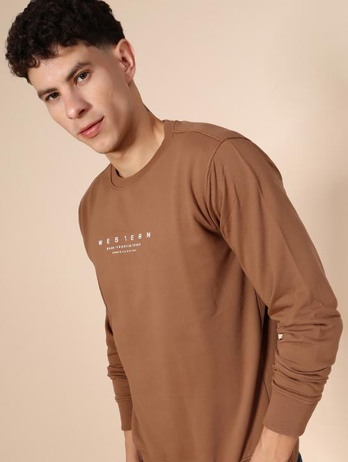 men typographic long sleeve regular fit sweatshirt - 21996727 - Very Small Image - 1