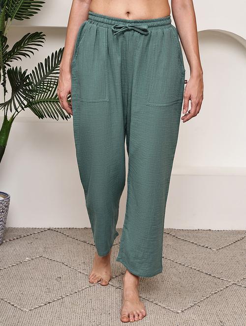 women solid mid rise loungewear pajama - 21998609 - Very Small Image - 1