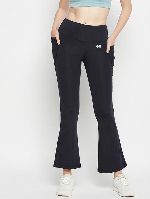 women solid high rise bootcut tights - 22002972 - Very Small Image - 1