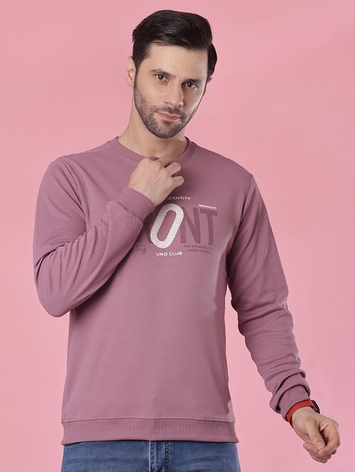 men chest print long sleeve sweatshirt - 22003224 - Very Small Image - 1