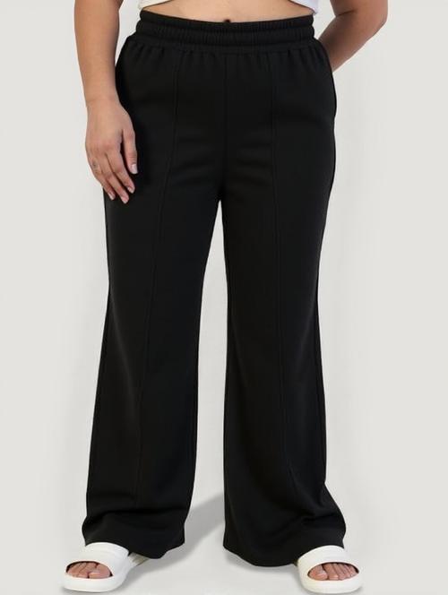 women black solid mid rise straight trouser - 22004535 - Very Small Image - 1
