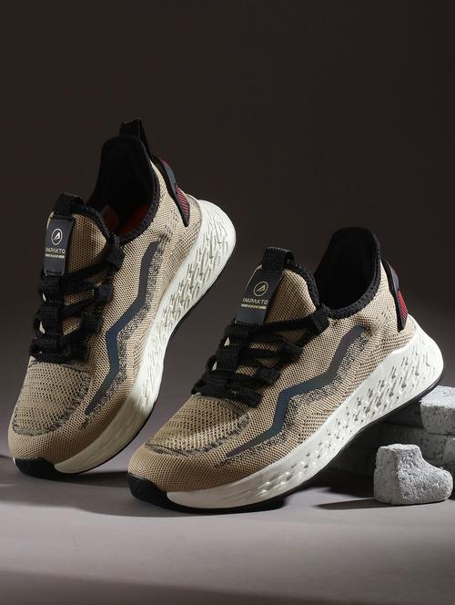 men beige lace up sport shoe - 22006017 - Very Small Image - 1