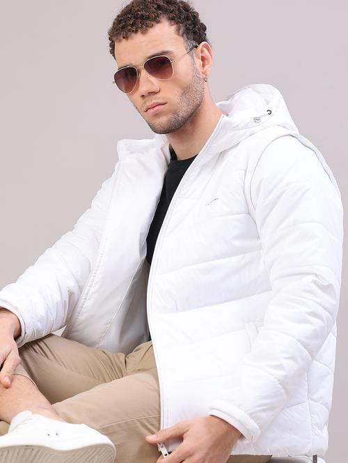 men solid long sleeve puffer jacket - 22007960 - Very Small Image - 1