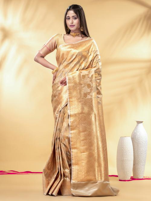 women self design banarasi saree with blouse - 22011293 - Very Small Image - 1