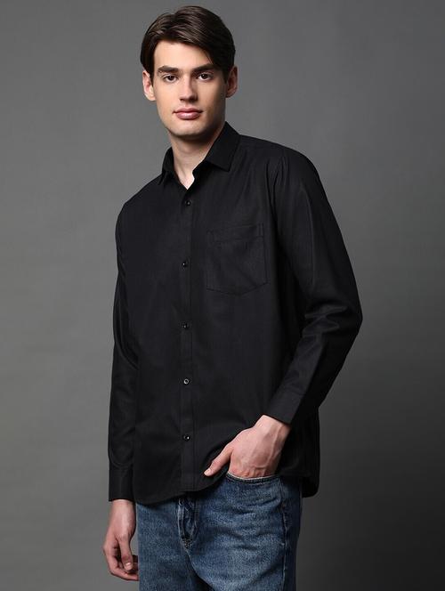 men solid long sleeve regular fit casual shirt - 22013172 - Very Small Image - 1