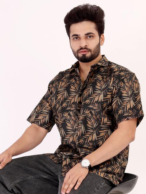 men printed short sleeve oversized casual shirt - 22013192 - Very Small Image - 1